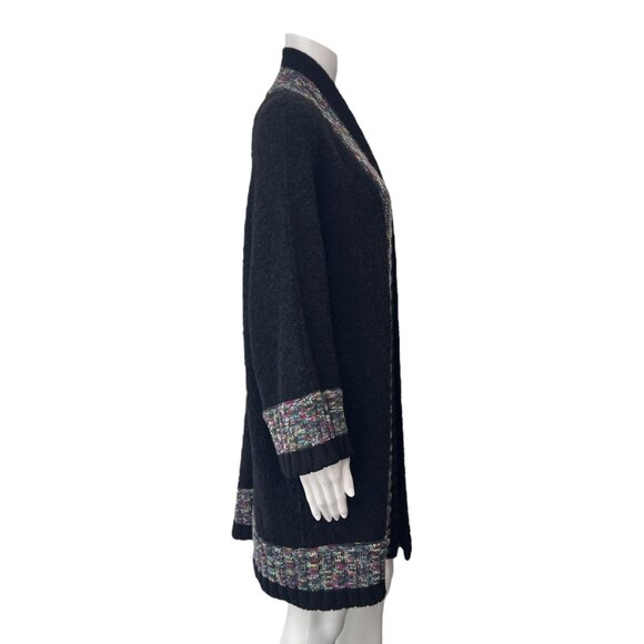 $1500 Missoni Black Multi Alpaca Open Cardigan Sweater size Large - Picture 3 of 10
